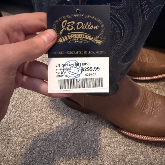 J.B. Dillon Brown and Blue Western Boots - Picture 5 of 5